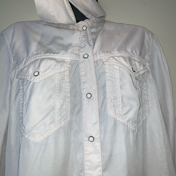 Zara White Bow Tie Neck Button Up Shirt - Picture 3 of 5